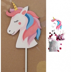 Topper dekoracja na tort urodziny jednorożec unicorn
